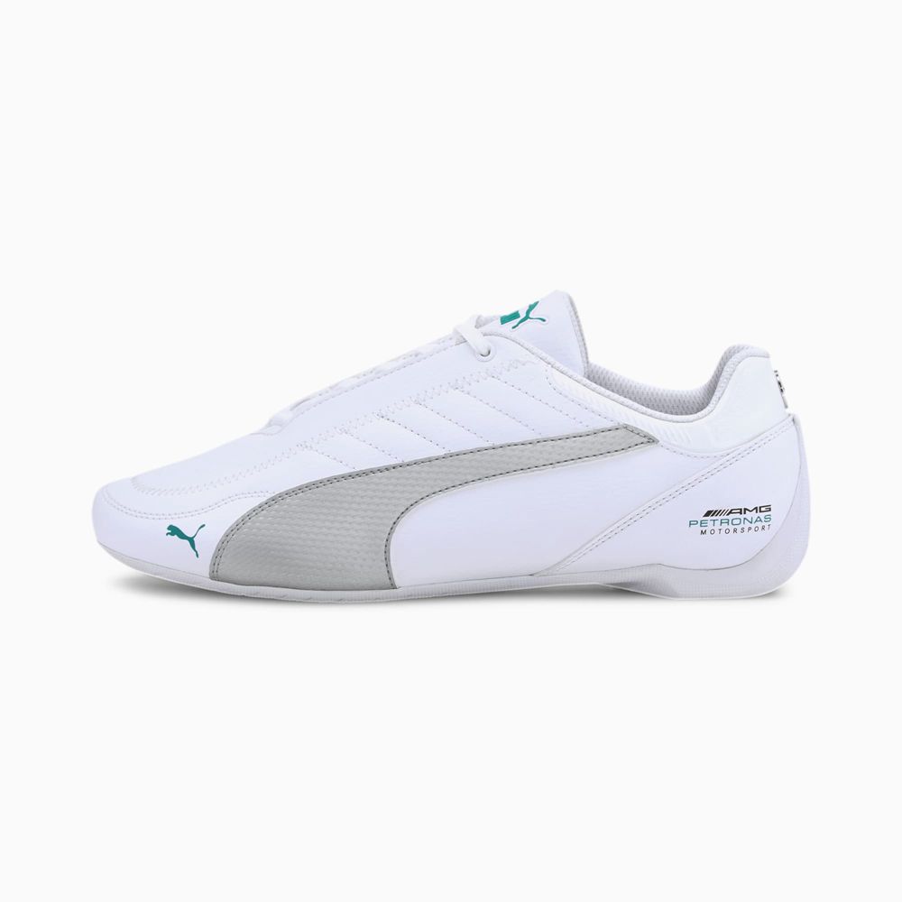 Puma Mercedes-AMG Petronas Future Kart Cat Férfi Motorsport Cipő - Fehér/Titán ( Hungary - GXATY6807